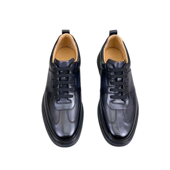 Dunhill Mens Pointed Leather Sports Shoes Black - Picture 1 of 9